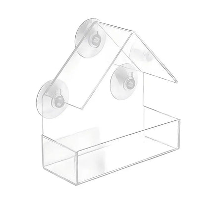 Acrylic Transparent Bird Feeder with Suction Cup